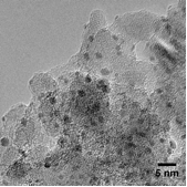 TEM image of a Pt/Al2O3 catalyst studied in this work.