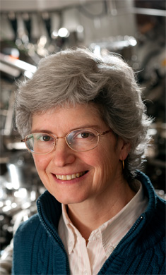 Susan Stipp i sit laboratorium på Nano-Science Center